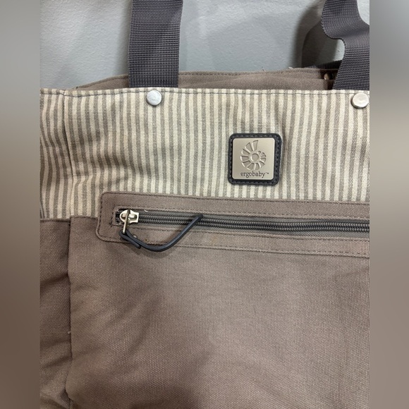 ERGOBABY The Coffee Run Tote Backpack Baby Diaper Bag Grey Unisex - Picture 3 of 10